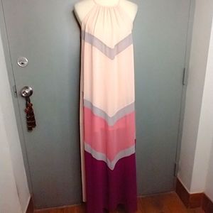 SHE + SKY HALTER MAXI DRESS